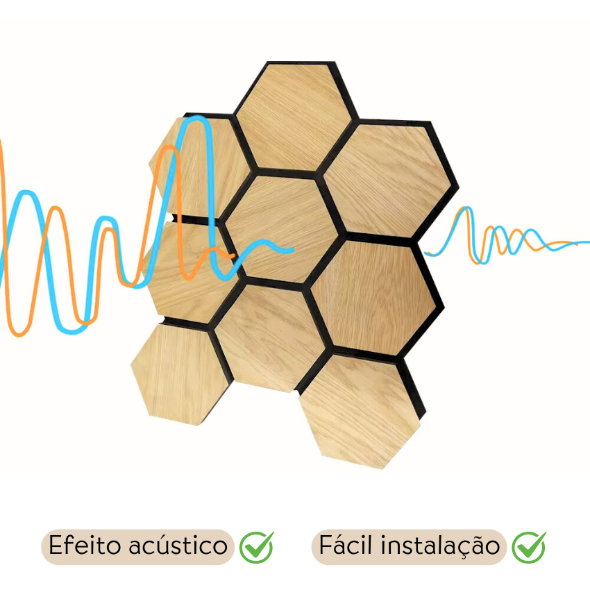 Painel Acústico Hexágono