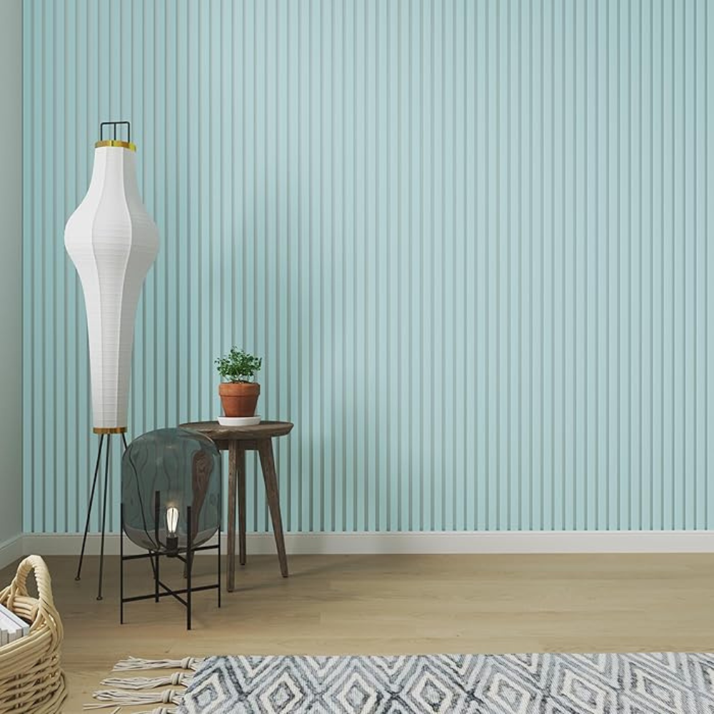 painel acustico ripado azul 