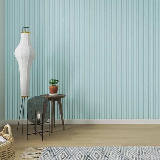 painel acustico ripado azul 