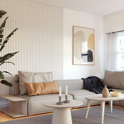 Painel Acústico Ripado Branco