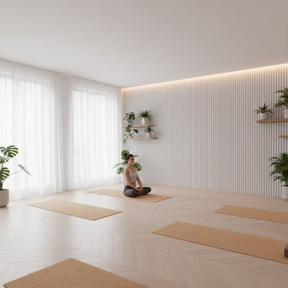 Painel Acústico Ripado Branco