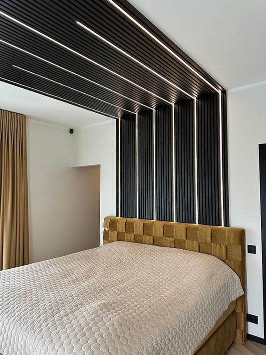 Painel Ripado Preto